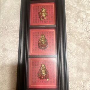 Gold and Red Buddha Wall Art